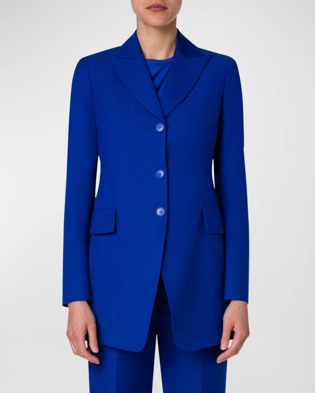 Tyson SIngle-Breasted Cotton-Silk Jacket