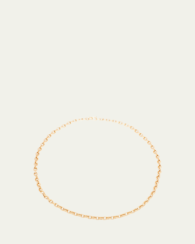 18K Yellow Gold Double Chain Necklace with Medium Links, 18"L