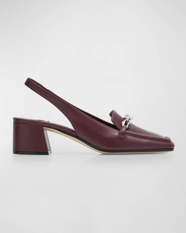 Diamond Tilda Chain Loafer Pumps