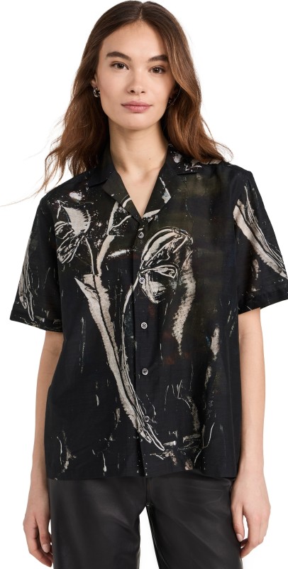 Louisa Ballou Weekend Shirt Painted Flower