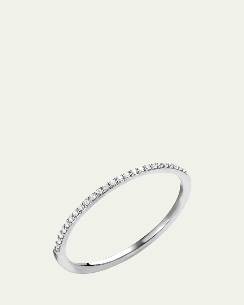 14k Gold Thin Flawless Diamond Stack Ring