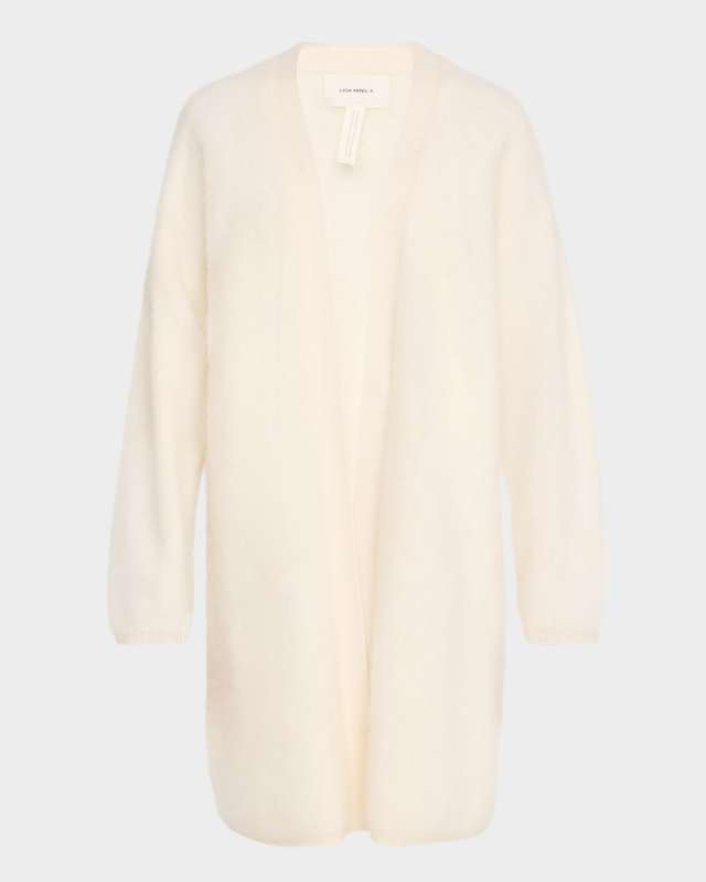Anima Open-Front Brushed Cashmere Cardigan