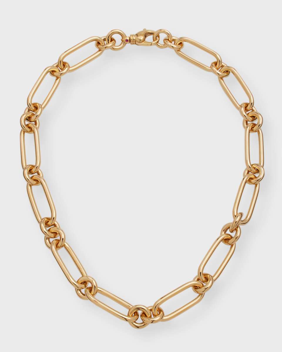 18k Gold Oro Classic Chain-Link Necklace