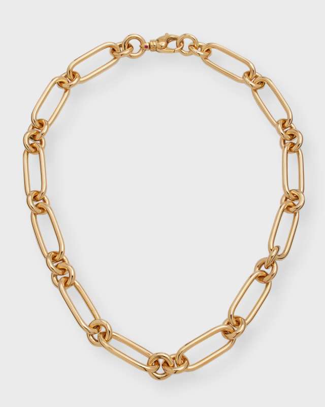 18k Gold Oro Classic Chain-Link Necklace