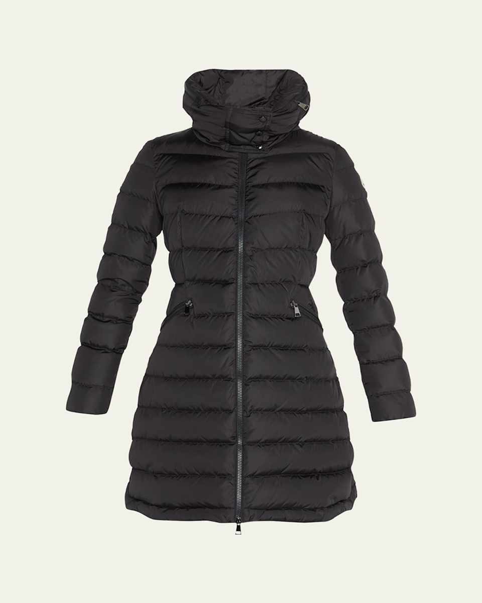 Flammette High-Neck Puffer Coat