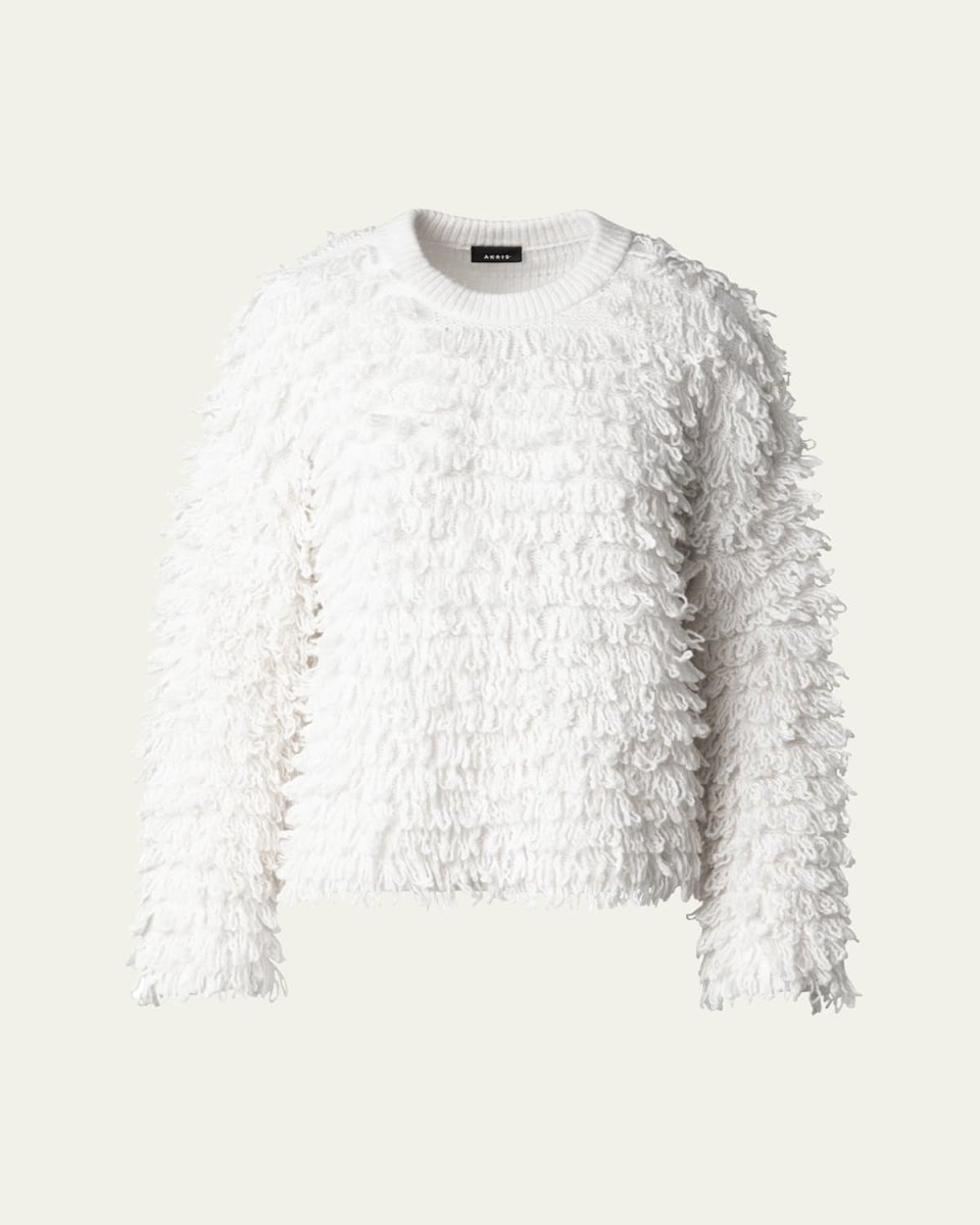 Cashmere and Wool Loops Knit Sweater