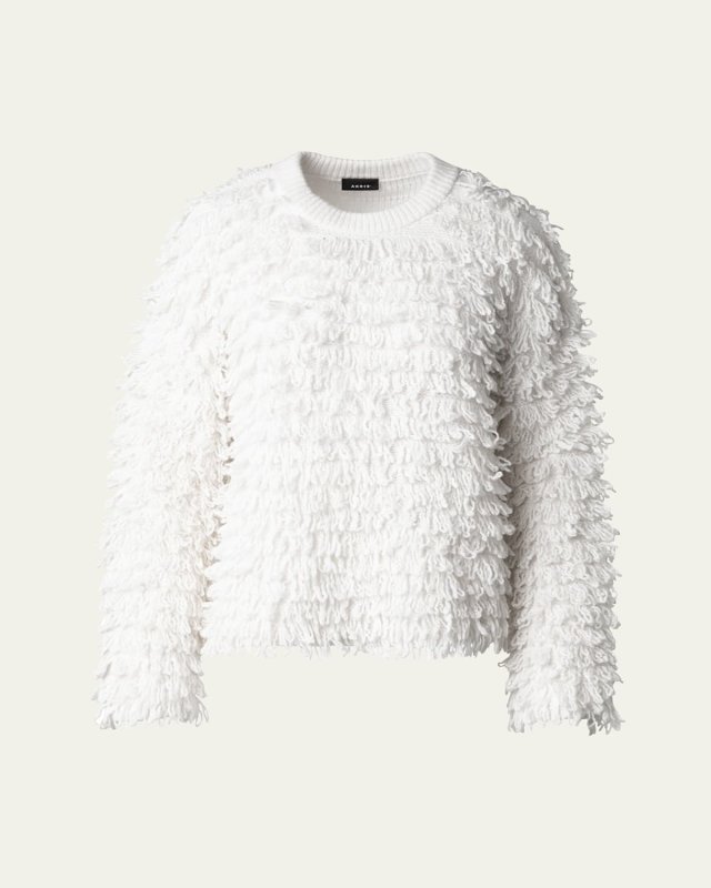 Cashmere and Wool Loops Knit Sweater