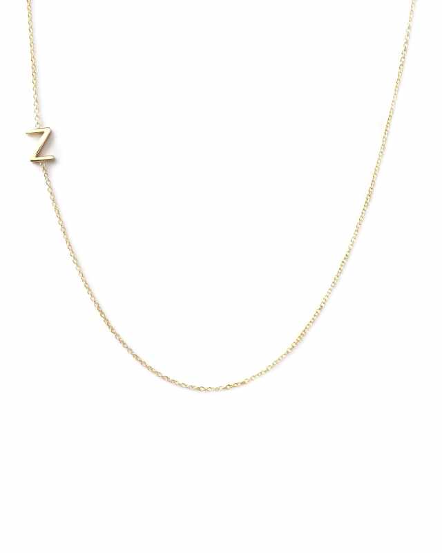 14k Yellow Gold Mini Letter Necklace