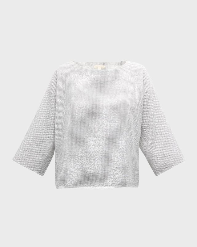 Ripple Grid Organic Cotton Top