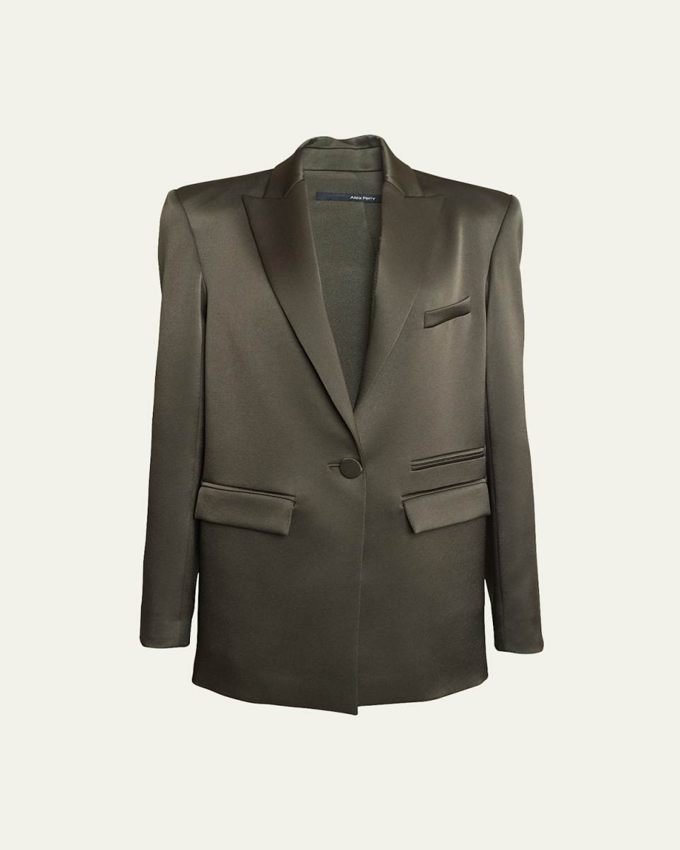 Oversized Satin Crepe Blazer