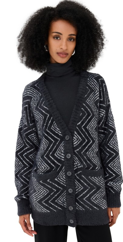 Missoni Maxi Cardigan Base Black/Zigzag White