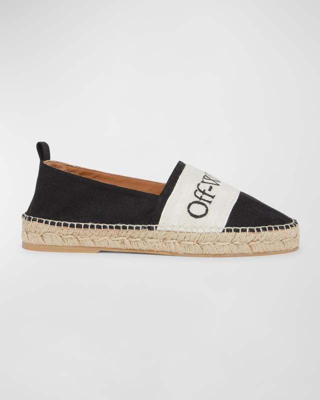 Bookish Linen Logo Espadrille Loafers
