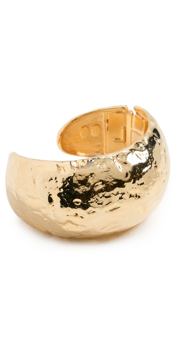 Kenneth Jay Lane Hinged Cuff Bracelet Gold