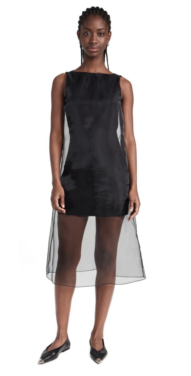 Theory Overlay Dress Black