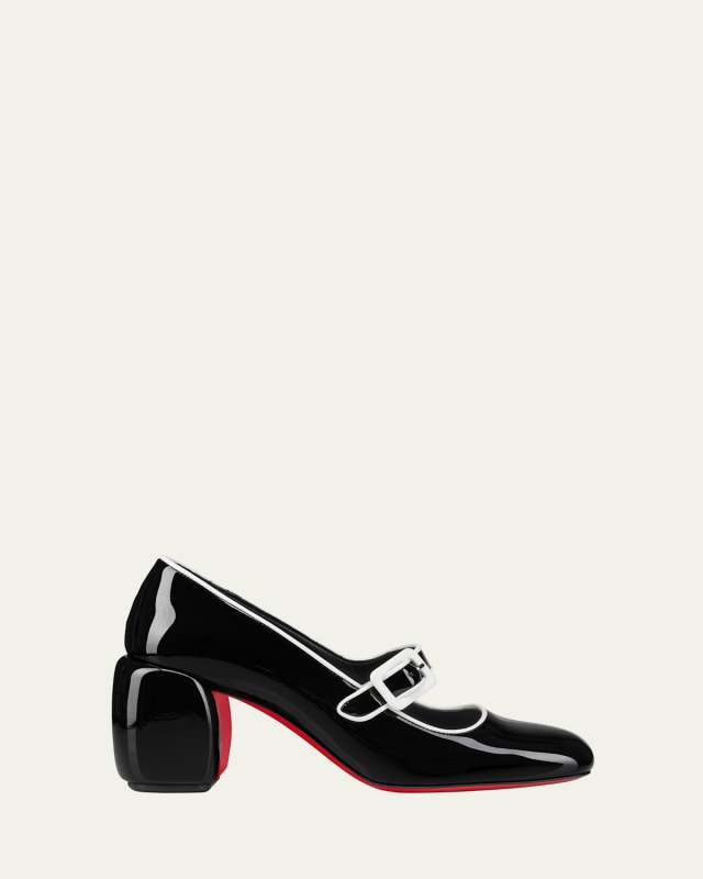 Minny Patent Mary Jane Red Sole Pumps