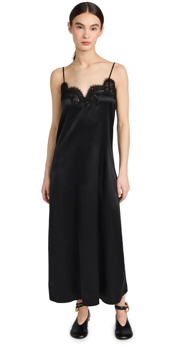 CO Half Placket Dress Black
