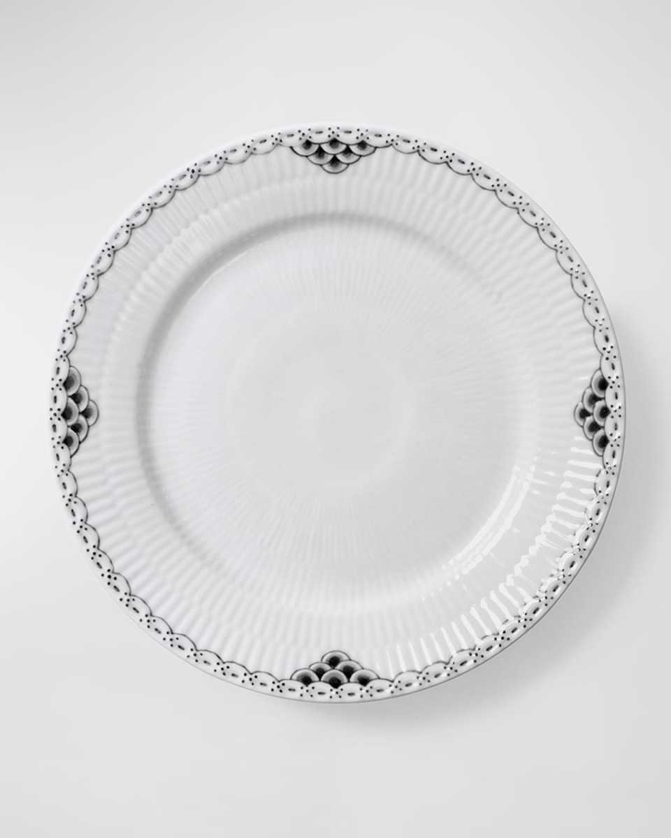 Black Lace Dessert Plate