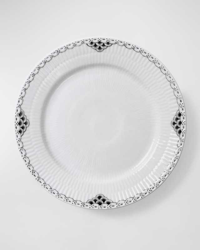 Black Lace Dessert Plate