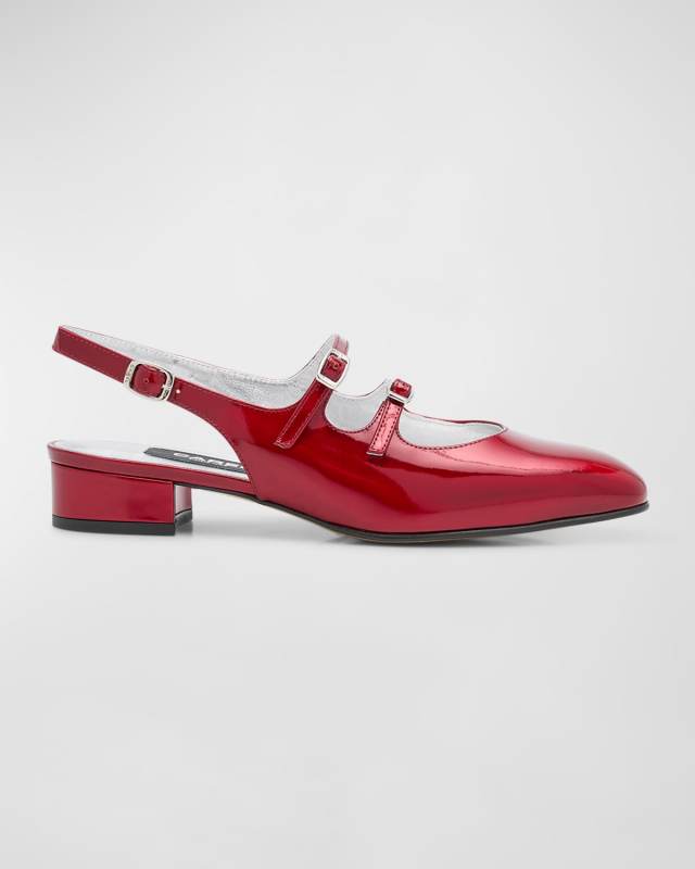 Peche Patent Mary Jane Ballerina Flats