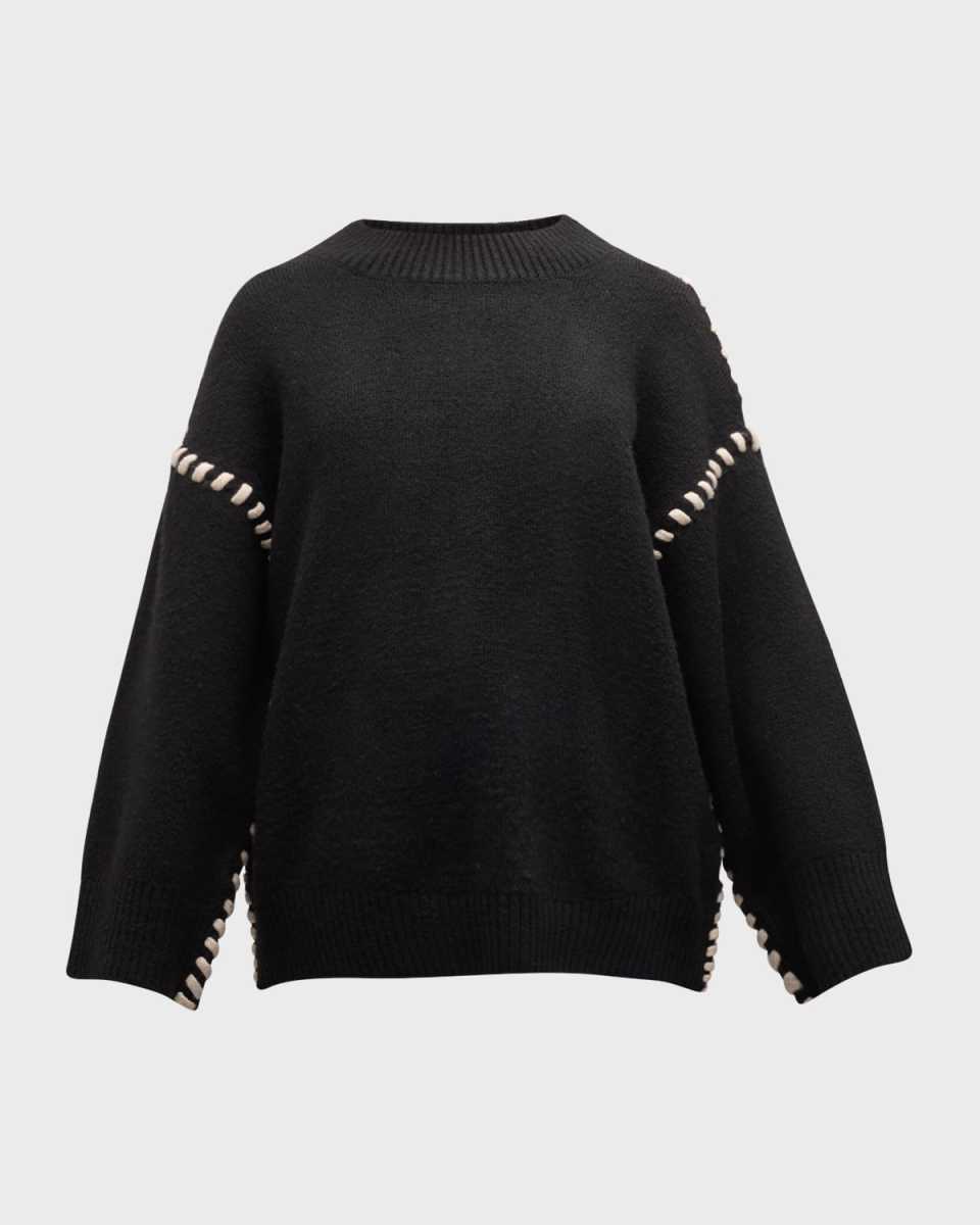 Leith Whipstitch Knit Sweat
