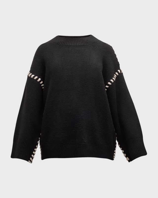 Leith Whipstitch Knit Sweat