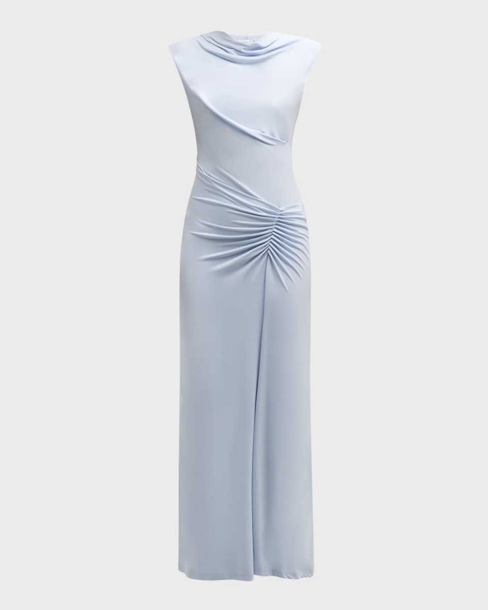 Acacia Sleeveless Draped Midi Dress