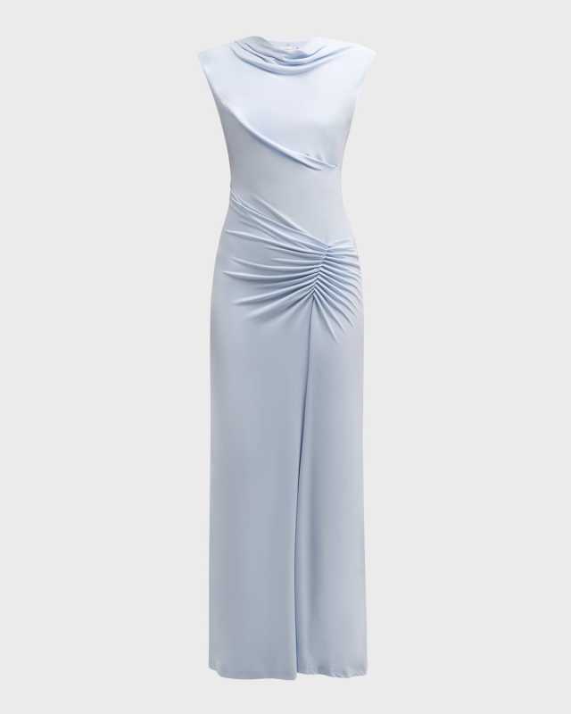 Acacia Sleeveless Draped Midi Dress