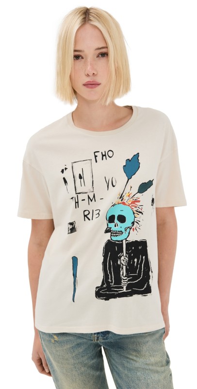 R13 Punk Sketch Relaxed Tee Natural