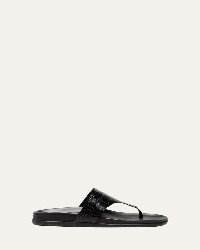 Mera Croco Comfort Thong Sandals