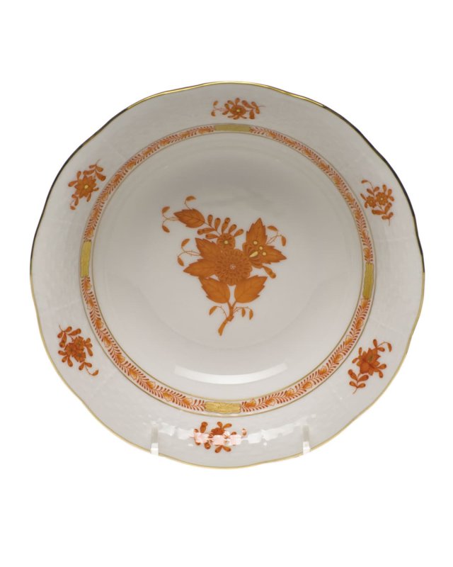 Chinese Bouquet Rust Oatmeal Bowl
