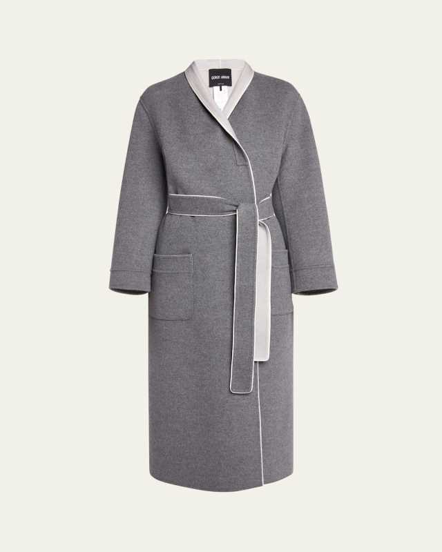 Cashmere and Wool Belted Caban Coat