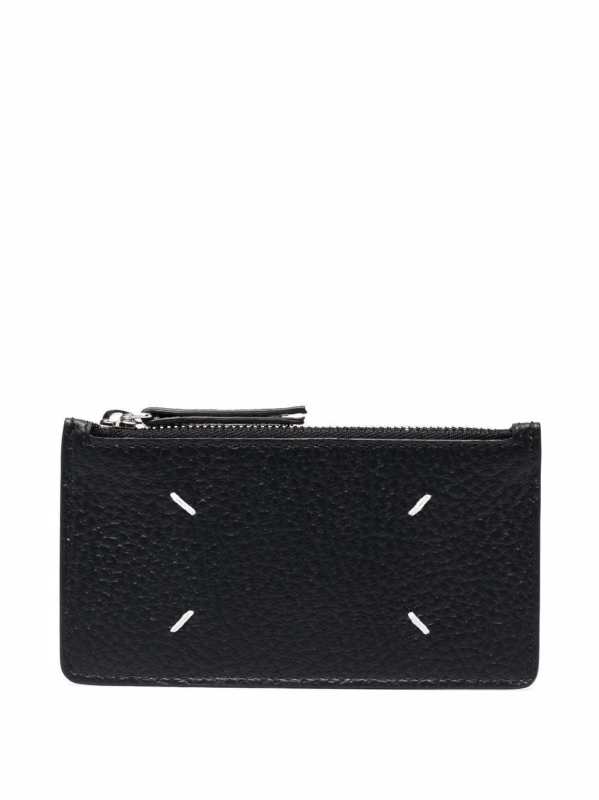 four-stitch leather card holder