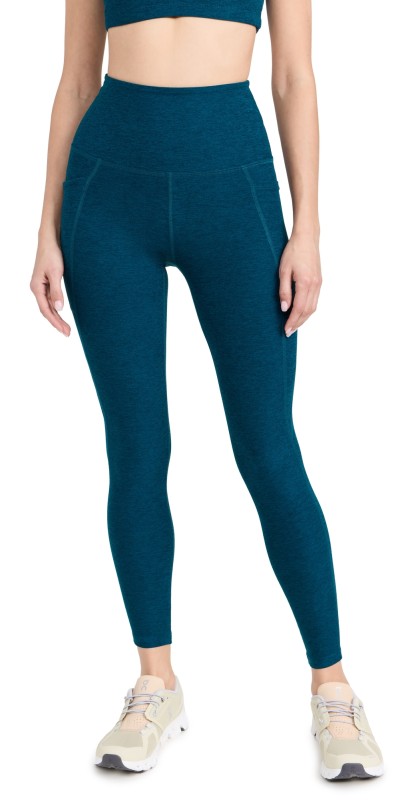 Beyond Yoga Spacedye Out of Pocket High Waistedidi Leggings Blue Gem Heather