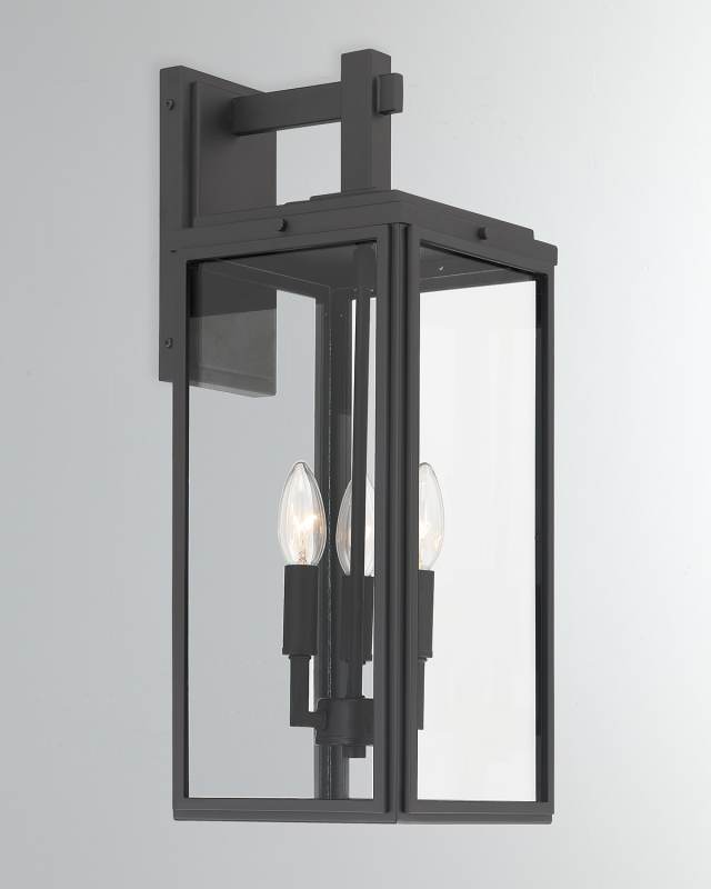 Byron 3-Light Matte Outdoor Sconce