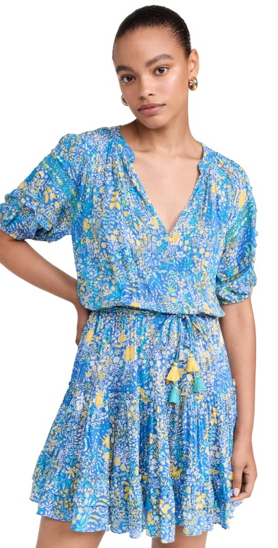 Poupette St Barth Bona Mini Dress Blue Corolle