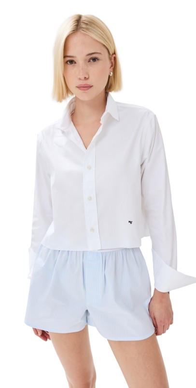 HOMMEGIRLS Cropped Shirt White