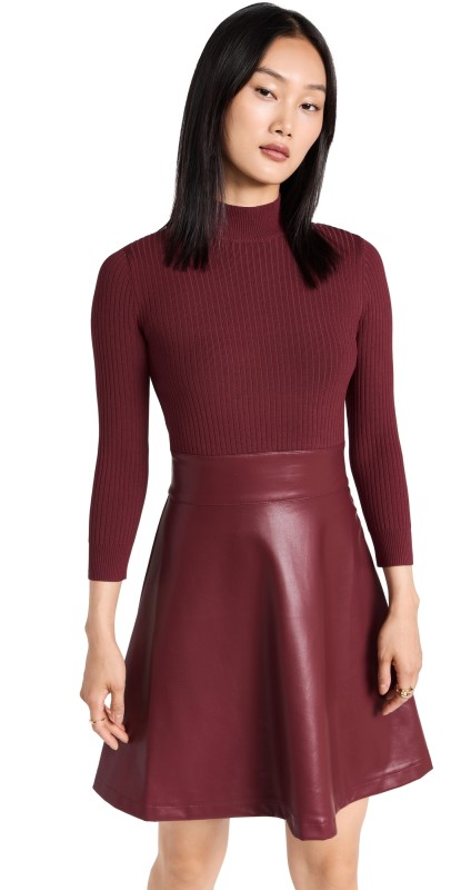 Shoshanna Alexa Dress Bordeaux