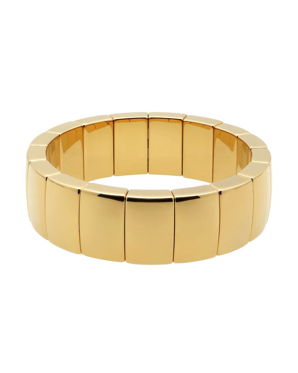 AURA 18k White Gold Overlay Stretch Bracelet