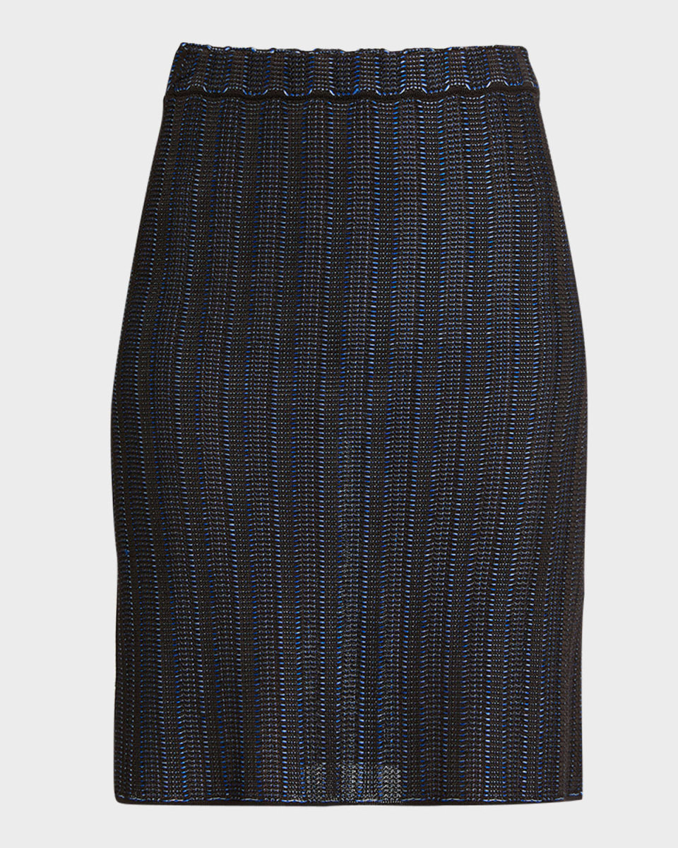 Multicolor Knit Mini Skirt