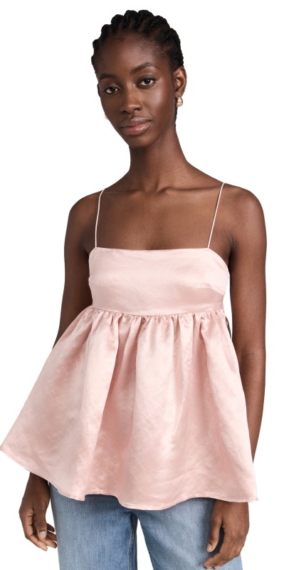 Marissa Webb Luna Sateen Empire Top Gardenia Pink