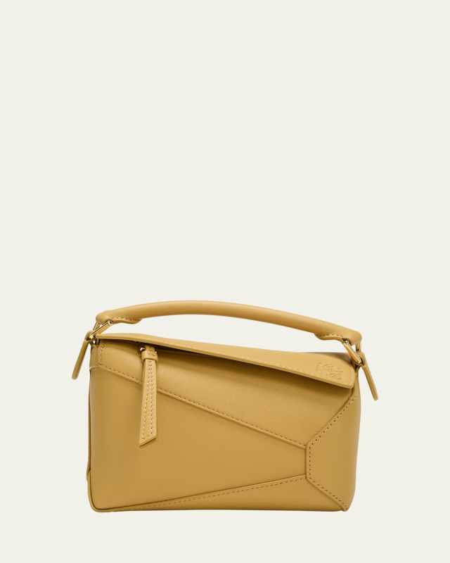 x Paula's Ibiza Puzzle Edge Mini Top-Handle Bag in Leather