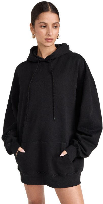 WARDROBE. NYC Oversize Hooded Dress Dark Military
