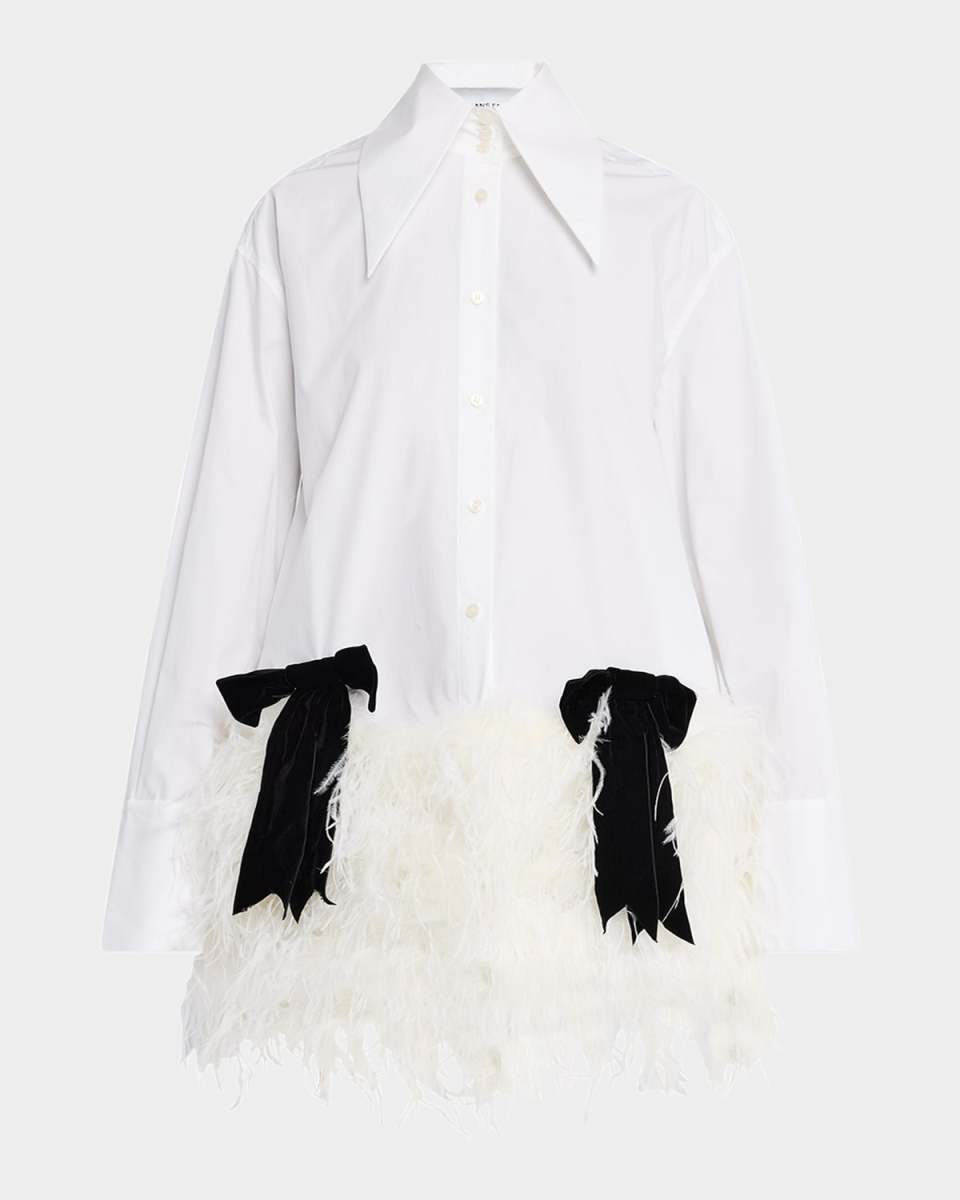 Costes Poplin Feather Dress