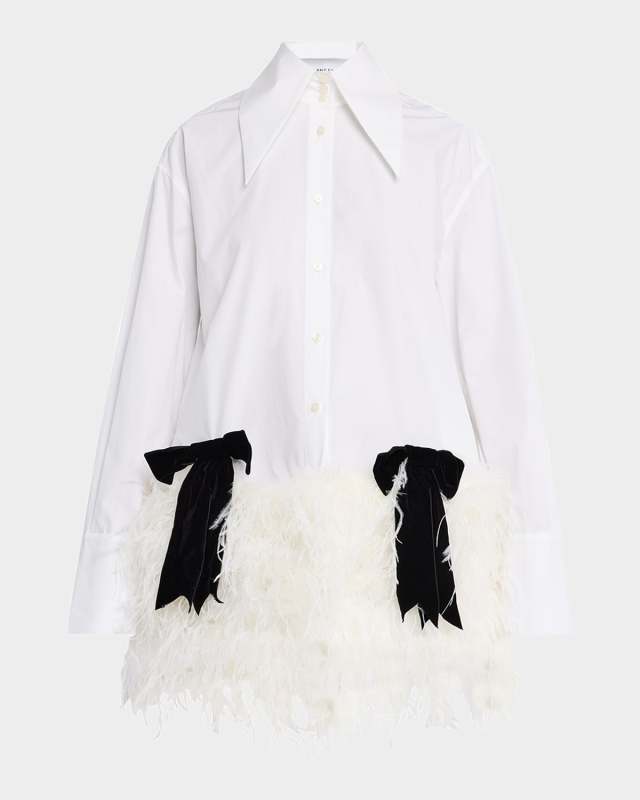 Costes Poplin Feather Dress