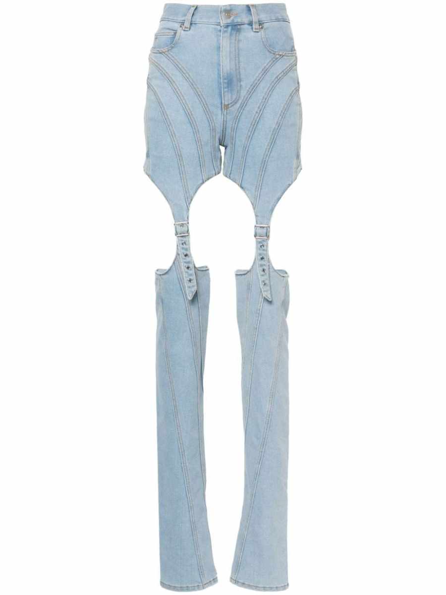 cut-out skinny jeans