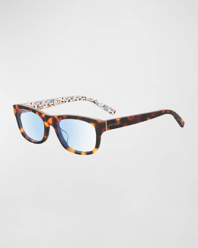evie blue light blocking rectangle plastic glasses