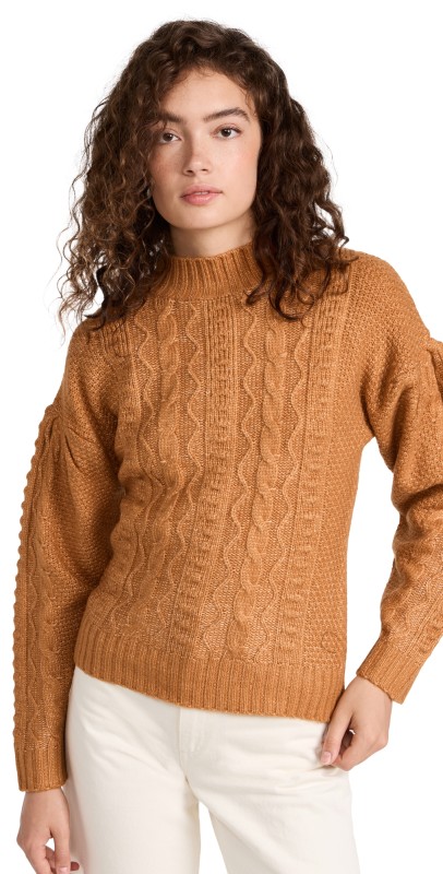 525 Airspun Cable Pullover Caramel
