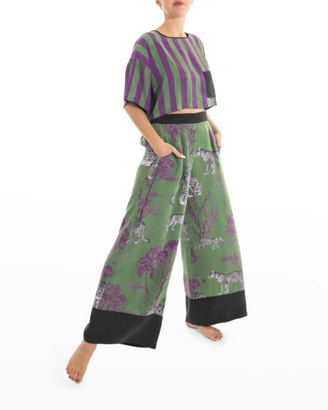 Harper Wide-Leg Vegan Silk Pants