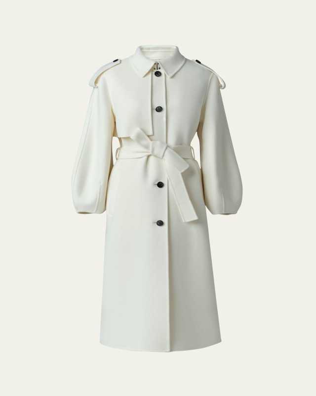 Ceyla Belted Handmade Double-Face Virgin Wool Coat
