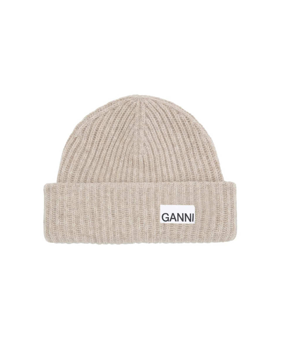 Light Structured Rib Knit Beanie Brazilian Sand